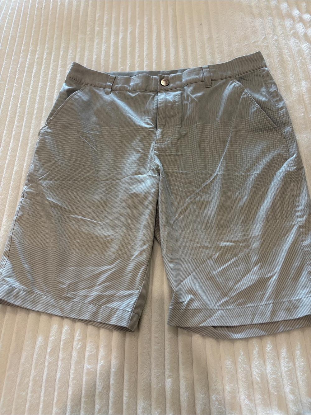 Awesome Pale Gray Men's Lightweight Puma Performance Golf Shorts Size 34